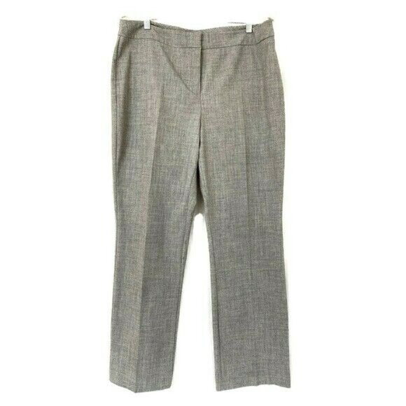 Chicos Trouser Dress PantsSize 1 M 8 Gray Pockets Pleated - Picture 1 of 8